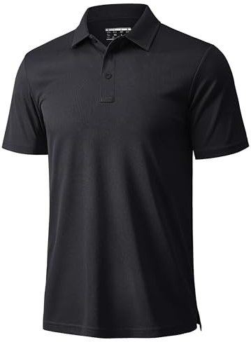 MAGCOMSEN Mens Polo Shirts Short Sleeve Breathable Quick Dry Golf Shirts Moisture Wicking Work Sports Tops with Button