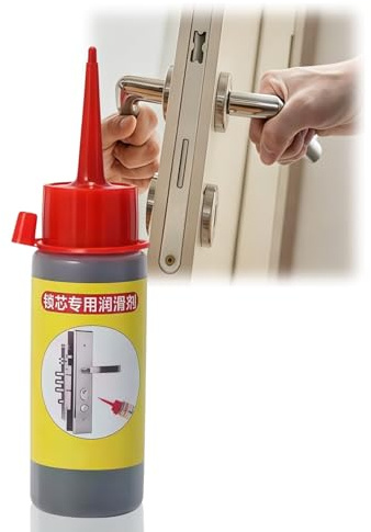 Gra/phite Lubricant for Locks, Doors & Windows, Dry Lube & Silicone Grease Spray for Sliding Tracks, Bearings, Door Locks & Bike Chains, Multi-Purpose Gra/phite Powder Lock Lubricant & Grease Spray