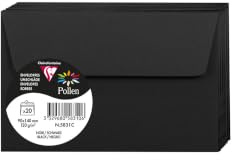 Clairefontaine 5831C 20 Umschläge Pollen 9x14cm 120g Schwarz