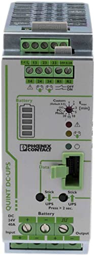 PHOENIX CONTACT QUINT-UPS/24DC/24DC/40 Unterbrechungsfreie Stromversorgung mit IQ Technology zur Tragschienenmontage, 24 V DC/40 A Ausgang