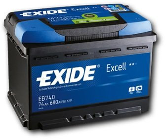 Exide EB740 batteria Auto, Nero, 278x175x190