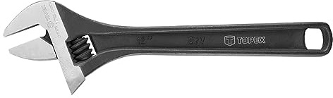 TOPEX Rollgabelschlüssel - Chrom-Vanadium-Stahl - Verstellbarer Schraubenschlüssel - Einmaulschlüssel Verstellbar Ideal für allgemeine Werkarbeiten, Wartung - in versch. Größen – 300 mm 0-41