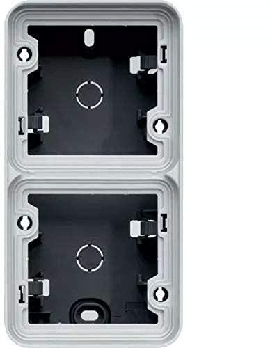 Hager cubyko – Surface Box Watertight 2 Element Vertical Grey