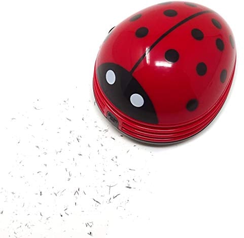 Honbay Keyboard Vacuum Cleaner, Portable Electric PC Keyboard Vacuum, Ladybug Design, Red, USB Powered, Hard Surfaces