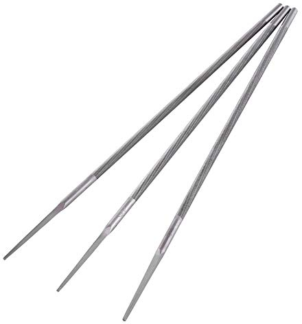 Lot de 3 Limes Rondes pour Tronçonneuse 4 mm Lime Tronconneuse Limes pour Tronçonneuse en Acier