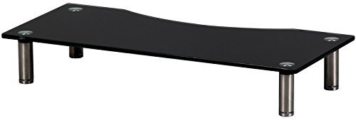 Charles Jacobs Monitor Riser Stand - 56cm Wide - Adjustable Height - Black
