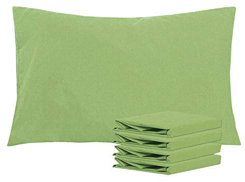 NTBAY 4 Pack 100% Brushed Microfiber Plain Pillowcases, 1800 Super Soft and Cozy, Wrinkle, Fade, Stain Resistant with Envelope Closure Bed Pillow Cases, 50x75 cm, Sage Green