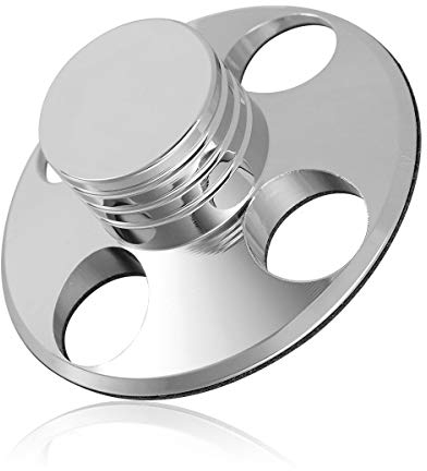 DollaTek LP Placas giratorias Metal Cobre 320 g Estabilizador de Discos Peso/HiFi de Registro - Plateado