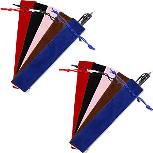 50 Stück Federbeutel Samt Kordelzug Federmäppchen Samt Etui Bleistift Beutel für Stift und Bleistift (Multifarbe)