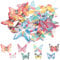 LIOOBO Schmetterling Kuchen Dekoration Essbare Reispapier Cake Deko 40Pcs (Verschiedene Muster)