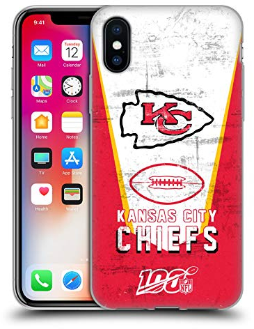 Head Case Designs Offizielle NFL Banner Kansas City Chiefs Logo Art Soft Gel Handyhülle Hülle kompatibel mit Apple iPhone X/iPhone XS