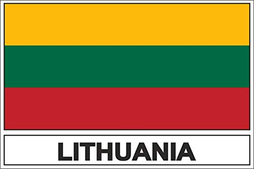Akachafactory Sticker Aufkleber Flaggen Flagge Fahne LT litauen