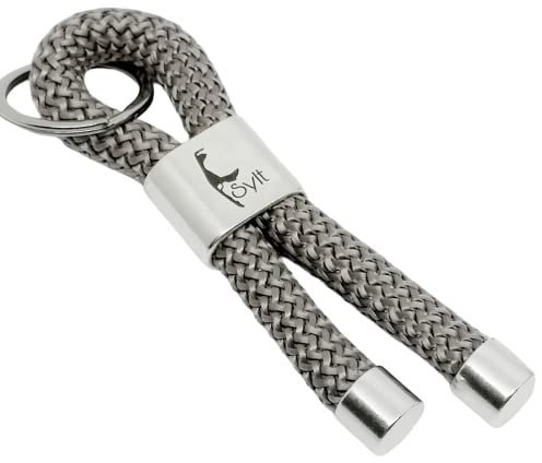 ALSTERschmuck Sylt SCHLEIFE - LASERgravur - Schlüsselanhänger - taupe