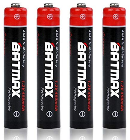 4 batterie ricaricabili AAAA Batmax AAAA batteria ricaricabile per Surface Stylus Venue Pro Wacom, mouse wireless, sveglia, calcolatrice, torcia, penna touch screen