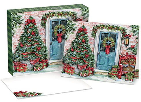 Lang Greenery Greetings 1004886 Weihnachtskarten, in Geschenkbox