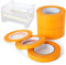 AHUNTTER 6 Rolls Masking Tape for Painting & Artists, Yellow Painters Tape for Decorating Crafts Model Spray Paint Art Artists, Wide 2/6/9/12/18/24mm with a Tape Cutter (18 Meter per Roll)