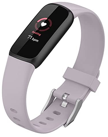 FunBand kompatibel mit Fitbit Luxe Armband, Silikon Ersatzband Watch Armband Verstellbares Weiches Replacement Uhrenarmband Armbänder für Fitbit Luxe Smart Watch (1 Pack,Lavendel)