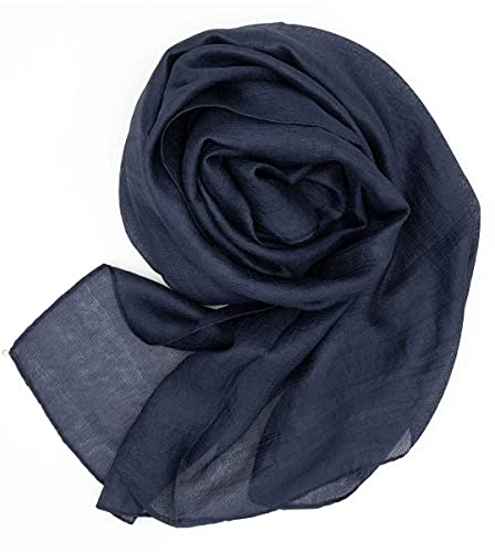 Colours & Beauty nachtblaue Schal Damen Festlich | Stola Damen Elegant | Chiffonschal für Hochzeits | Kopftuch Damen | Bolero für Abendkleid | Festliche Kleider Damen | Multifunktionstuch Damen