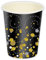 OAKTREE 635876 Frizzante nero & oro 266 ml tazze 8 pezzi, nero/oro