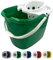 Colour Coded Mop Buckets − 12L Mop Bucket with Wringer and Easy Carry Handle for Domestic and Commercial Cleaning (Green)