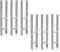 Lospitch Lot de 6 supports de poteau en H 91 mm - 91 x 600 x 60 mm - Galvanisés à chaud - Durable - Épaisseur du matériau : 5 mm - Pour poteaux, clôtures, abris d'abri, maisons sur pilotis