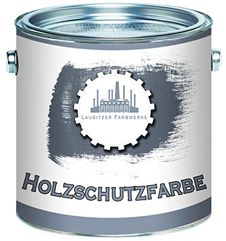 Lausitzer Farbwerke Holzschutzfarbe traditionelle Wetterschutzfarbe hochdeckender und effektiver Holzschutz in Weiß Beige Grün Schwedenrot Rotbraun Dunkelbraun Schwarz (1 L, Hellgrau)