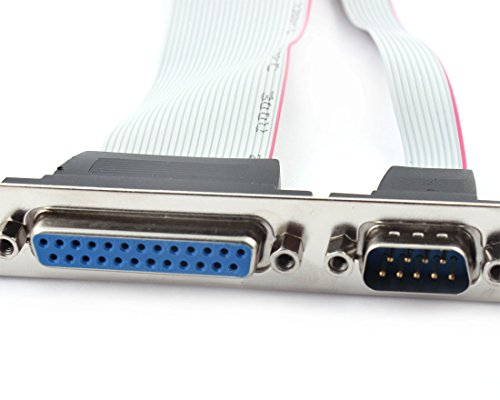 Ruilogod Motherboard 25 Pin Female DB9 9 Pin Male Port LPT Kabelhalterung