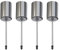Adventskranz Kerzenhalter,Retro Silber Adventskerzenhalter Metall Kerzenleuchter 4 Stück, für Adventskranz Weihnachten Kerzenteller Mit Dorn