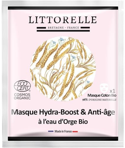 Littorelle – Masque Hydra-Boost Anti-âge Certifié Bio COSMOS ORGANIC - Pack de 10 unités
