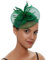 Losuya Eleganter Fascinator für Damen, Netz, Stirnband, Brautschmuck, Haarspange, Zubehör, Cocktail-Party, Festival, Kappe (grün)