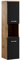 Badplaats B.V. Montreal 131 cm Eiche mit mat Schwarz – Regel Hochschrank Badschrank