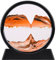 QLKUNLA Bewegliche Sandkunst-Bild, flüssige Bewegung, 3D-Tiefsee-Landschaft in Bewegung, fließender Sandrahmen, entspannender Schreibtisch, Heimbüro, Kunstspielzeug (17.8 cm, Orange)