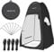 AKOZLIN Pop Up Shower Tent Instant Privacy Dressing Changing Camping Toilet Tent with Window & Carry Bag for Portable Toilet Outdoor 190T Silver Coated UV Protection 47.2L×47.2W×82.7H