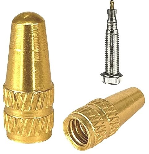 Fantic26 Fahrrad Alu Ventildeckel Ventilkappen SV Presta/Französischen Ventil für I MTB I Ebike I Rennrad I Gravel 1Paar (2 Stück) (Gold)