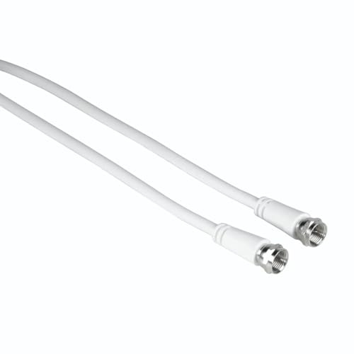 Hama Antennenkabel 75 DB (F-Stecker, F-Stecker, Koax für TV, Sat-Buchse, SAT, 1,5 m) weiß