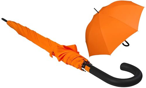 iX-brella First Class XL Fiberglas Automatik Stockschirm 110 cm überschlagfähig - neon orange