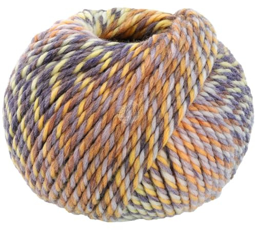 LANA GROSSA Merino Twister | 3-fach verzwirntes Dochtgarn aus Merino superwash & Acryl (Premium anti-pilling) | Bedruckter Farbverlauf im Einzelfaden | 100g Wolle, Stricken & Häkeln | 80m Garn FB4