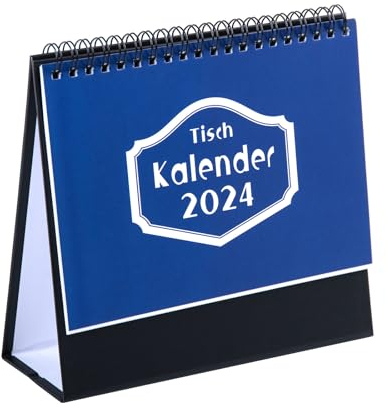 Matymats Kleiner Kalender Tischkalender 2024 Monatskalender, Schreibtischkalender, büro Tischkalender 2024 zum Aufstellen, Stehkalender 2024 mit Monatsplaner To-Do-Liste für büro (Klassisch)