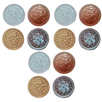 Vegan Chocolate Christmas Coins (Vegan Milk Chocolate (plant based))