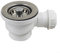 Sink Waste, Stainless Steel 70mm PP Flange Fits Sink Mini Basket Strainer Waste Kit for Kitchen Bathroom Basin