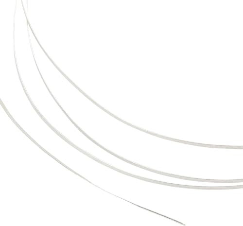 BENECREAT Alambre plano de plata de ley S925, 1 m, 1 mm de ancho, para joyas, anillos, brazaletes y joyas, 0,2 mm de grosor