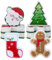 VENEKA 8-Teiliges Weihnachts-Schwammset für die Küche, Doppelseitiger Spülschwamm zum Geschirrspülen mit Motiven Von Santa, Weihnachtsbaum und Lebkuchenmann.