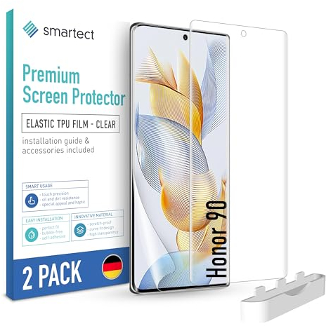 smartect TPU Pellicola Protettiva [2 Pezzi, Clear] compatibile con Honor 90, Copre l'intero Display, Proteggi Schermo Anti-Bolle, Anti-Impronte