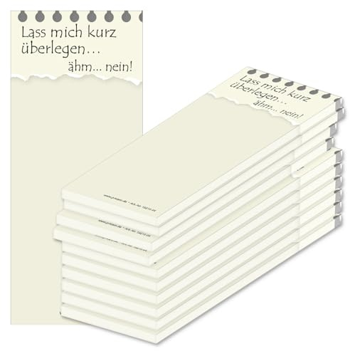 PRICARO Notizblock Spruch 04, magnetisch, 62x148 mm, 10 Stück