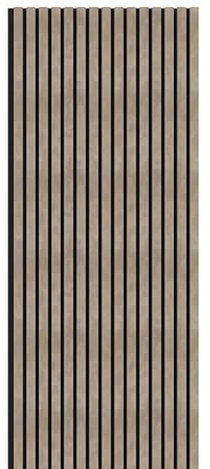 Tuda Grass Direct Acoustic Wall Slatted 3D Wood Veneer Panels Series 1-240cm x 60cm - Stone
