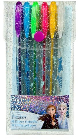 Frozen Glitter Gel Pens, Pack of 6