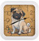 MNVTSKOP Lustige Wanduhr mit Cartoon-Mops-Motiv, bedruckt, quadratisch, batteriebetrieben, leise, nicht tickende Wanduhren, großes Display für Zuhause, Küche, Wohnzimmer, Büro, 26,7 cm