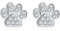SLUYNZ Sterling Silber Hund Katze Katze Pfote Ohrstecker Ohrstecker für Damen CZ Small Print Ohrringe Niedliche Pfote Ohrringe Ohrstecker (A-Silber)