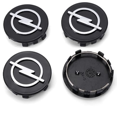 4Pcs Cache Moyeu Compatible avec Opel Combo E X19 I 2018-2024 60mm, Enjoliveurs Centre de Roue de Voiture en Noir, Cache Jante pour Accessoires Voitures,64mm