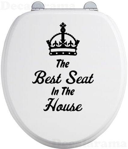 Funny Toilet Sticker The Best Seat in The House Cute Waterproof Vinyl Decal